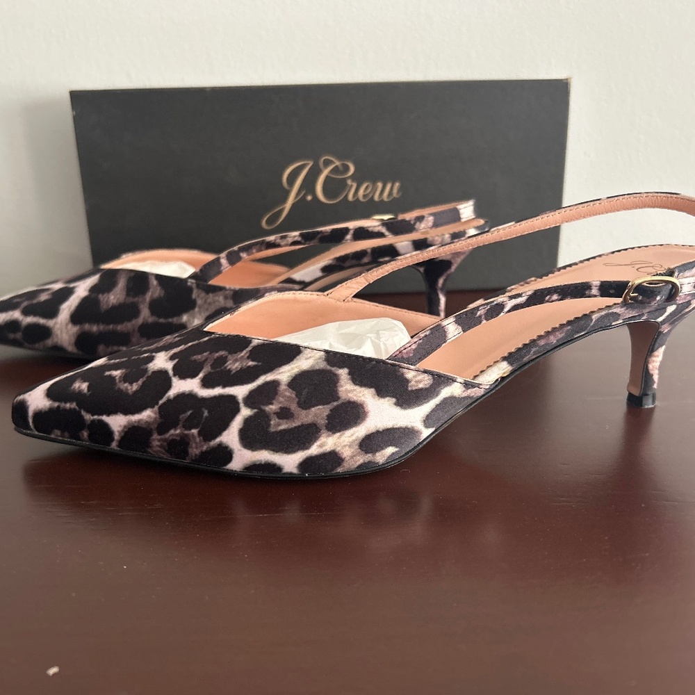 JCrew sling back pumps